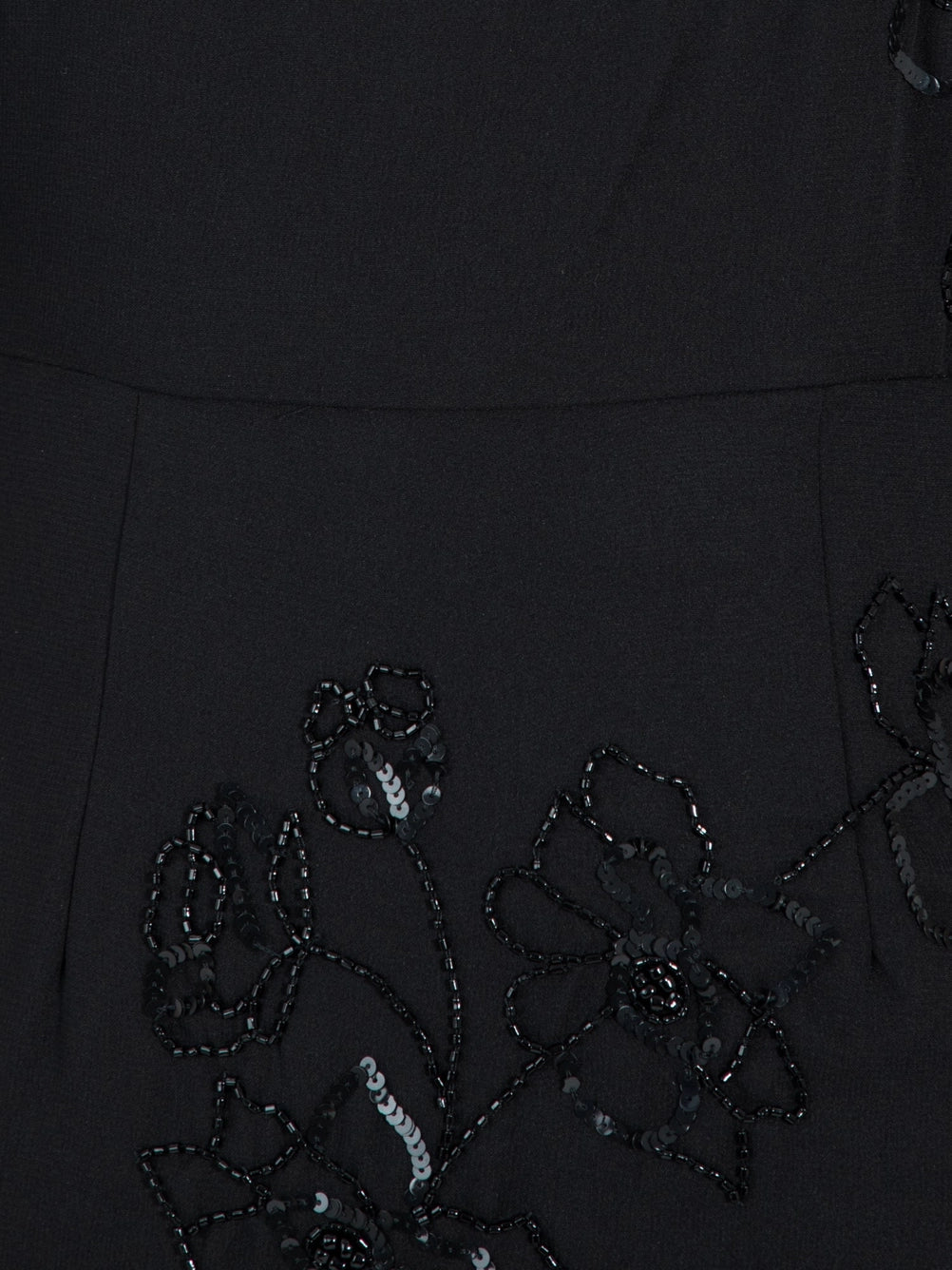 Maya Black Floral Embellished Angel Sleeve Maxi Dress