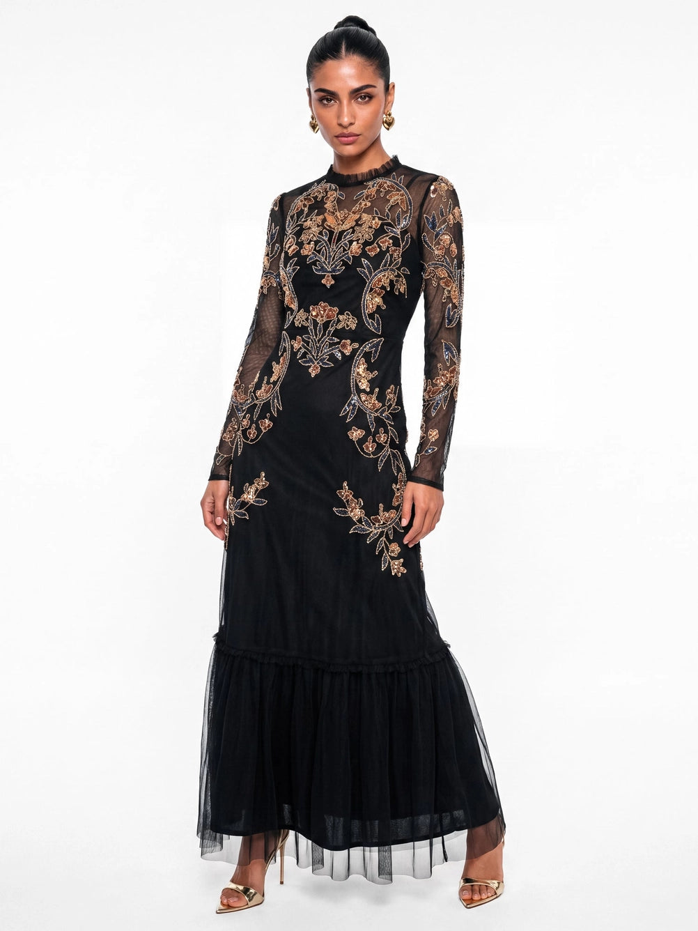 maya-black-embellished-long-sleeve-tulle-overlay-maxi-dress