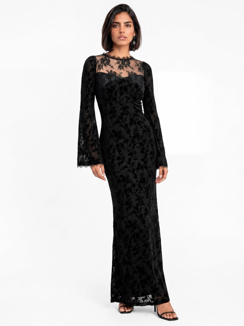 maya-black-floral-velvet-burnout-maxi-long-sleeve-lace-dress
