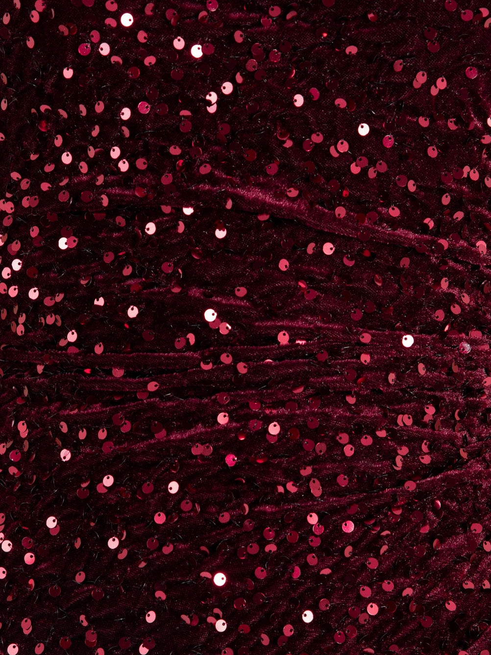 Maya Burgundy Embellished Sequin Velvet Mini Dress
