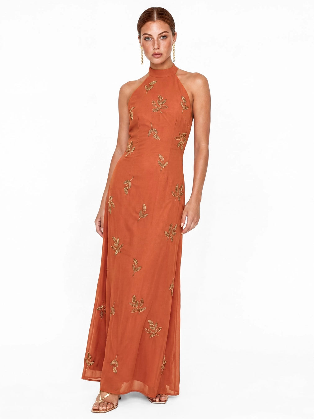 maya-burnt-orange-embellished-halterneck-maxi-dress