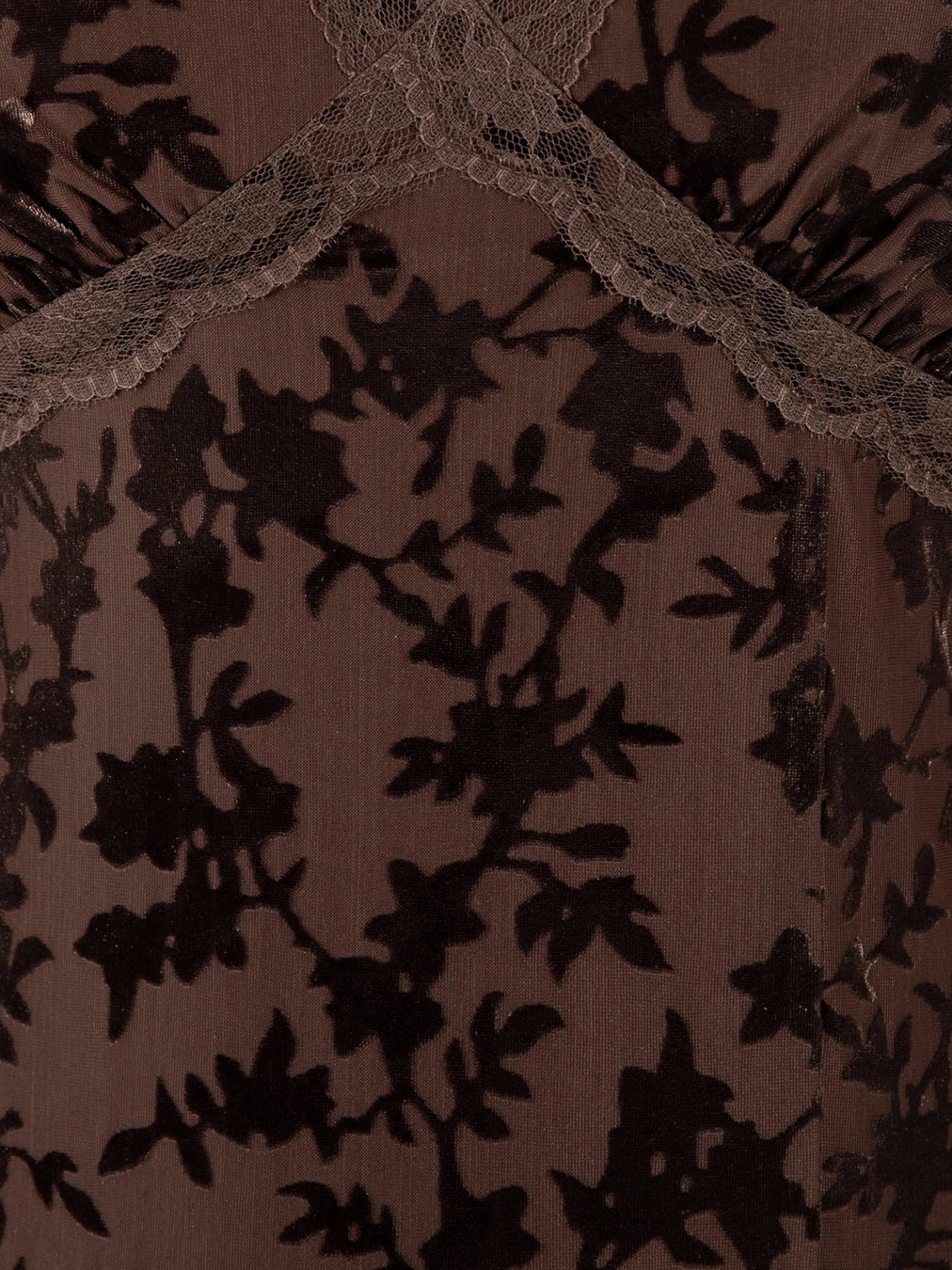 Maya Chocolate Brown Velvet Devore Strappy Maxi Dress