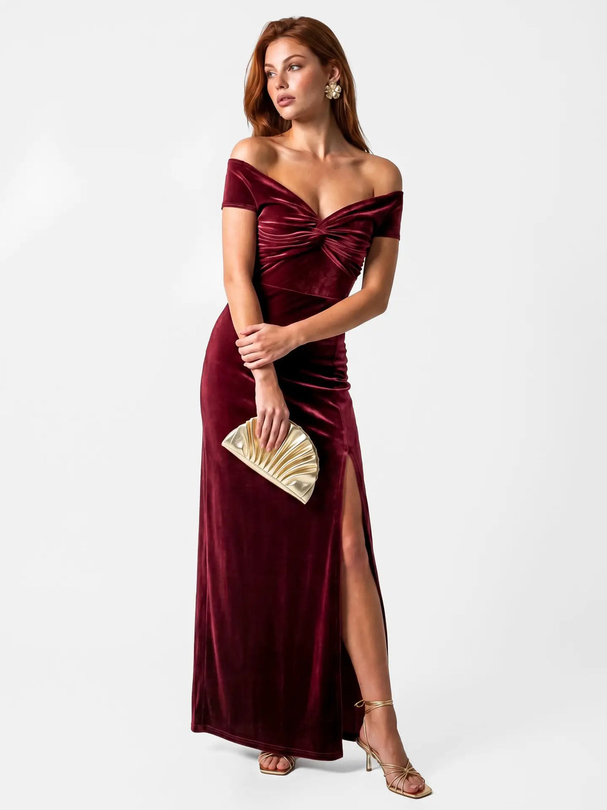 maya-cranberry-twist-front-bardot-velvet-maxi-dress