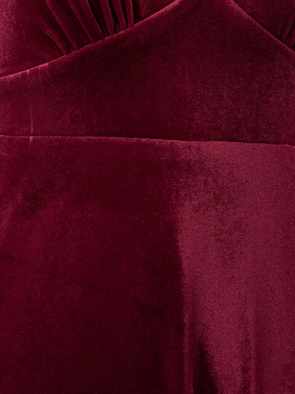 Maya Cranberry V Neck 3/4 Sleeves Velvet Maxi Dress