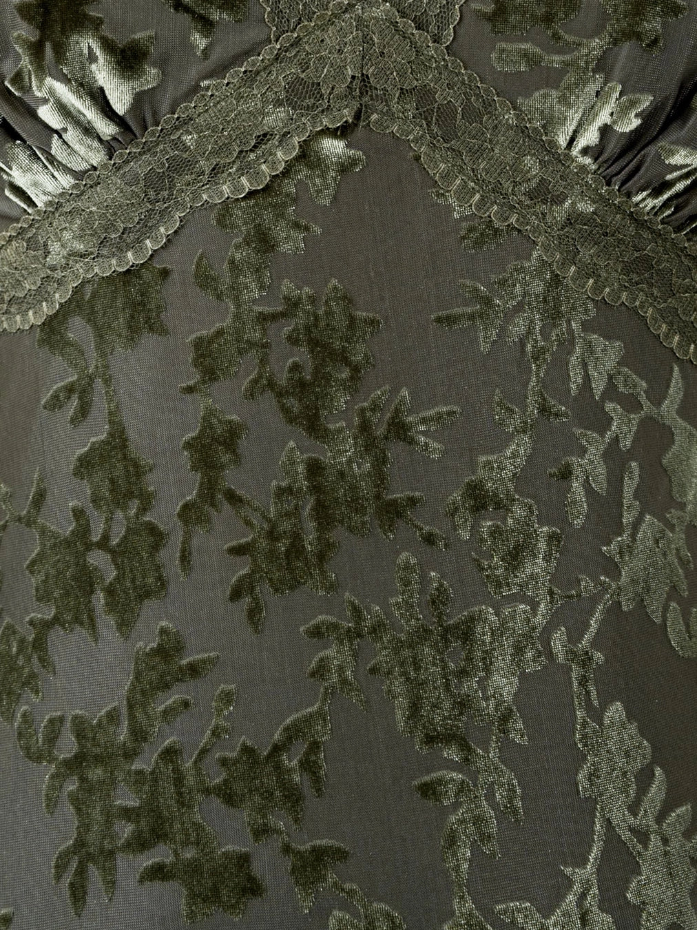 Maya Olive Floral Velvet Burnout Midaxi Dress