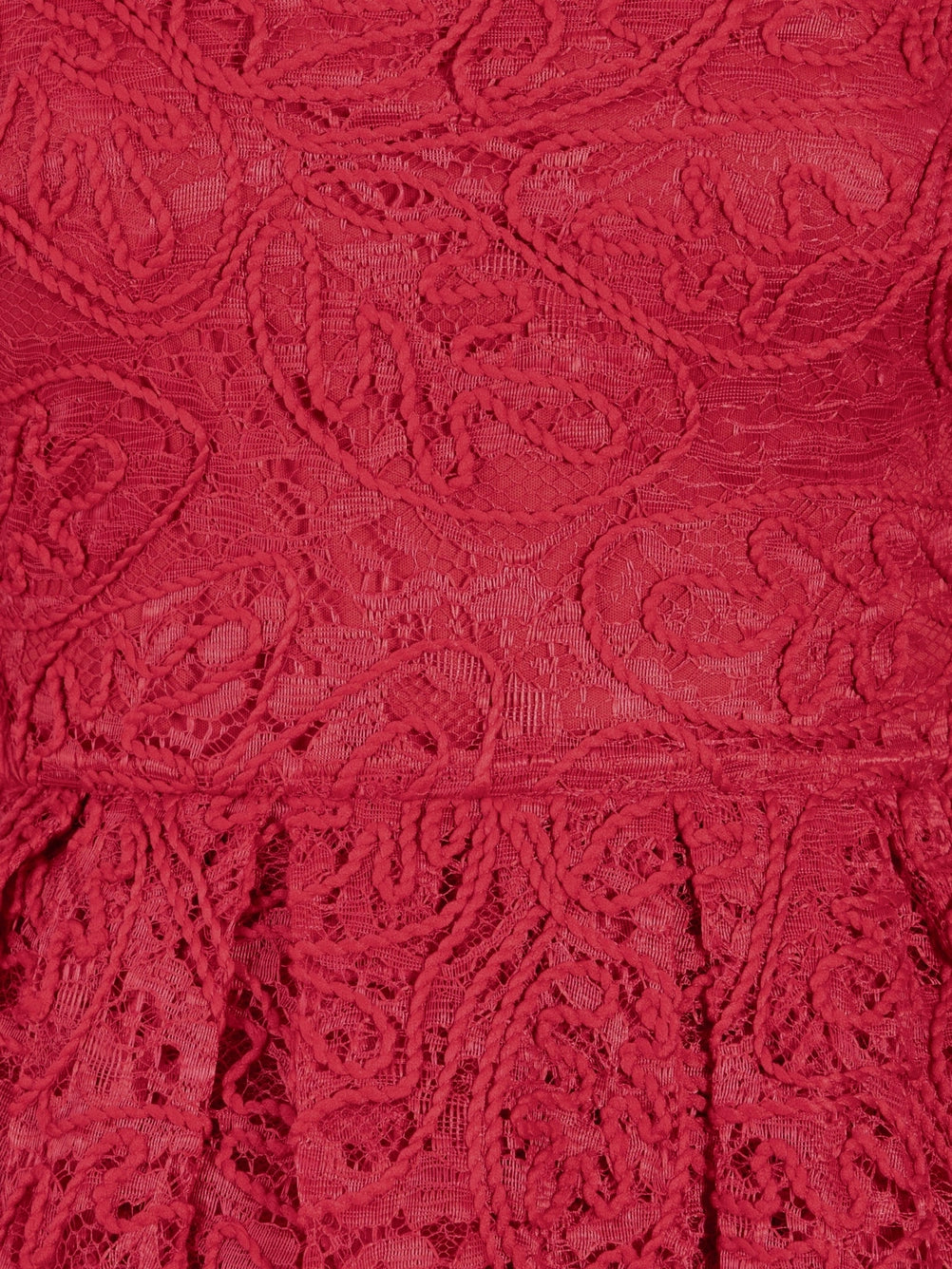 Maya Red Textured Lace Bandeau Midaxi Dress