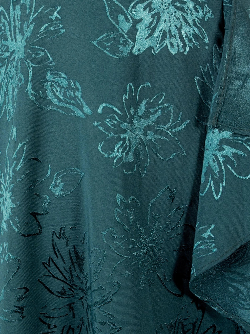 Maya Teal Floral Jacquard Maxi Dress