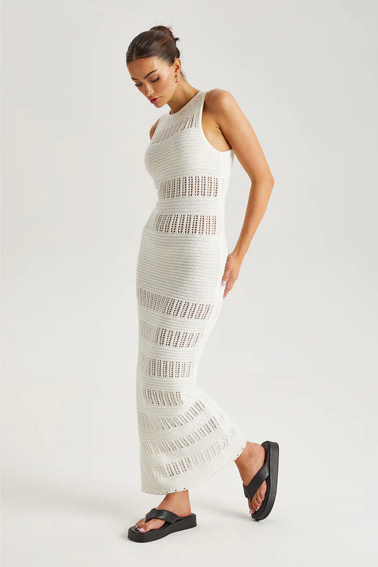 urban bliss crochet maxi dress cream