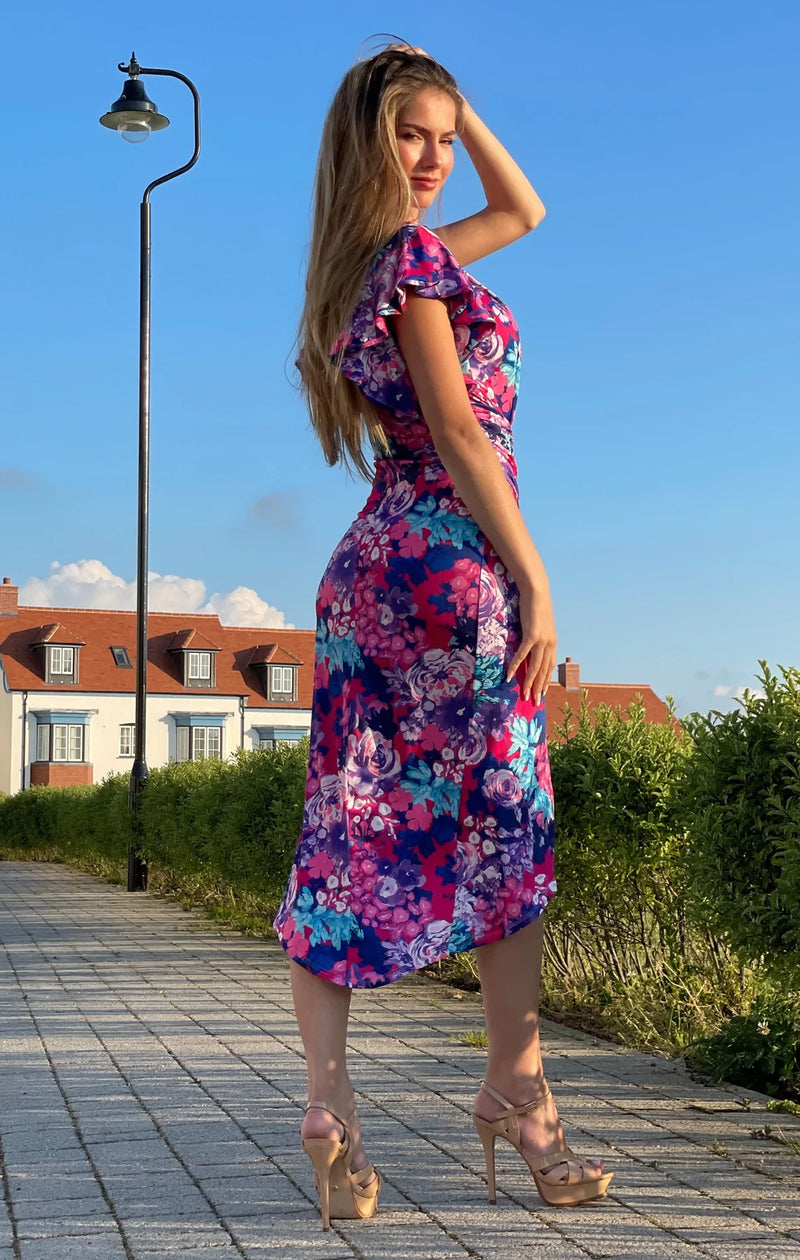 Jenerique floral midi dress